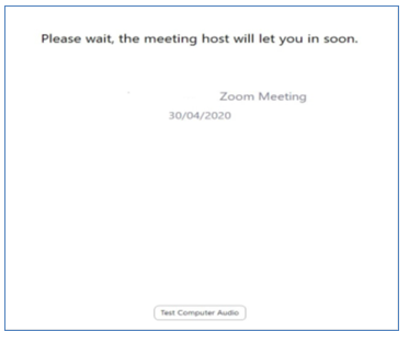 Zoom Waiting for Host