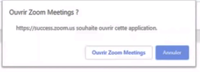 Ouvrir Zoom Meetings